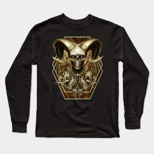 ORNAMENTAL SKULL HORN EVIL Long Sleeve T-Shirt